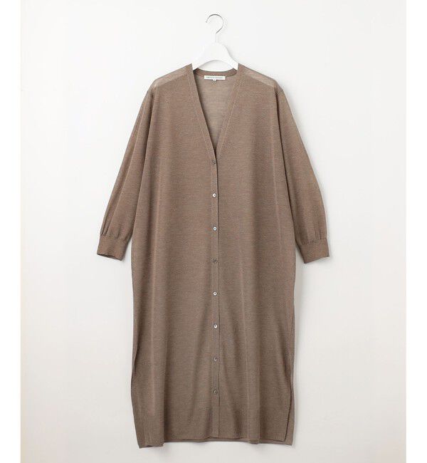 23区「【洗える】シャイニーシアー ニット ロングカーディガン」|ニット・セーター|