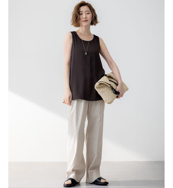 23区「【Oggi5月号掲載】ミスティサテン タンクトップ」|タンクトップ|