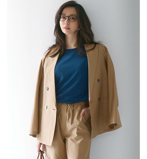 23区「【洗える】MANTECO ブライトワッシャー ジャケット」|テーラードジャケット|キャメル系