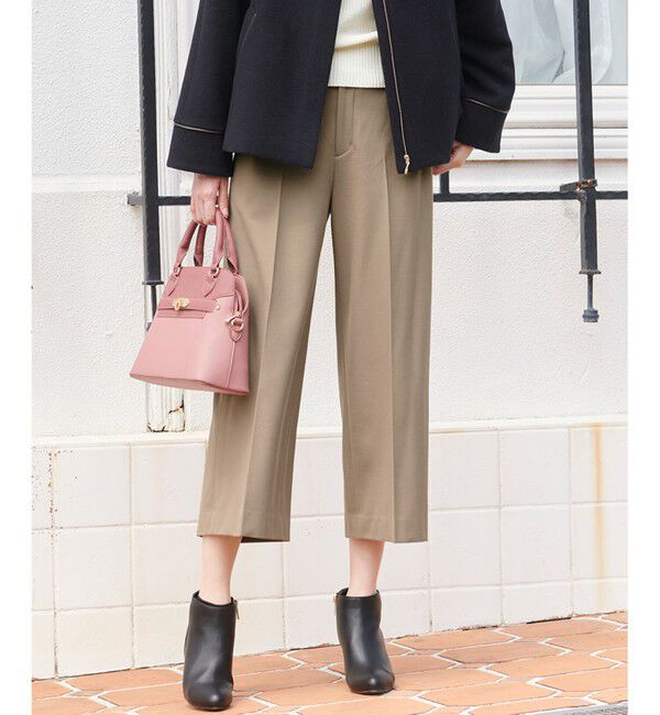 ANY SIS「【保温性あり/洗える】サーモ 2WAYストレッチ ワイドパンツ」|その他|キャメル