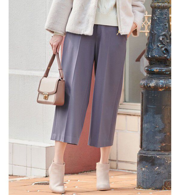 ANY SIS「【保温性あり/洗える】サーモ 2WAYストレッチ ワイドパンツ」|その他|ラベンダー