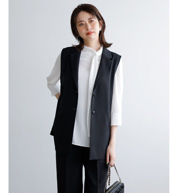 ANY SIS「【UVカット・接触冷感】ドライタッチクール ジレ」|その他|ブラック