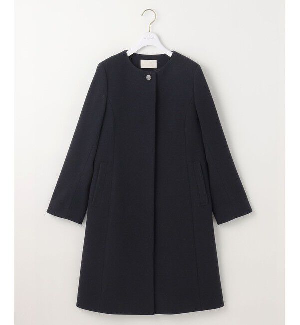 any SiS「ウールライクノーカラー ロングコート」|ノーカラーコート|