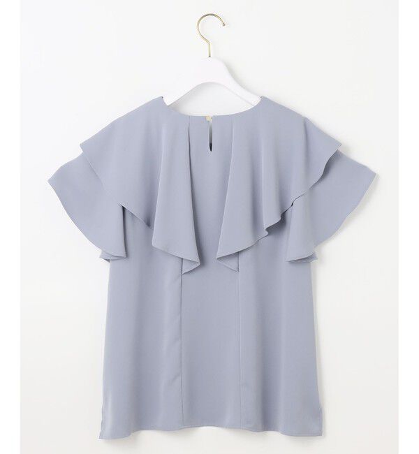 any SiS「【接触冷感・吸水速乾・UVカット】サラキレイ フリル ブラウス」|シャツ・ブラウス|