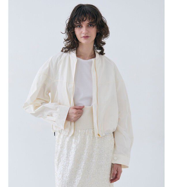 BEIGE,「【洗える】LOTUS / ライトショートブルゾン」|その他|Ecru