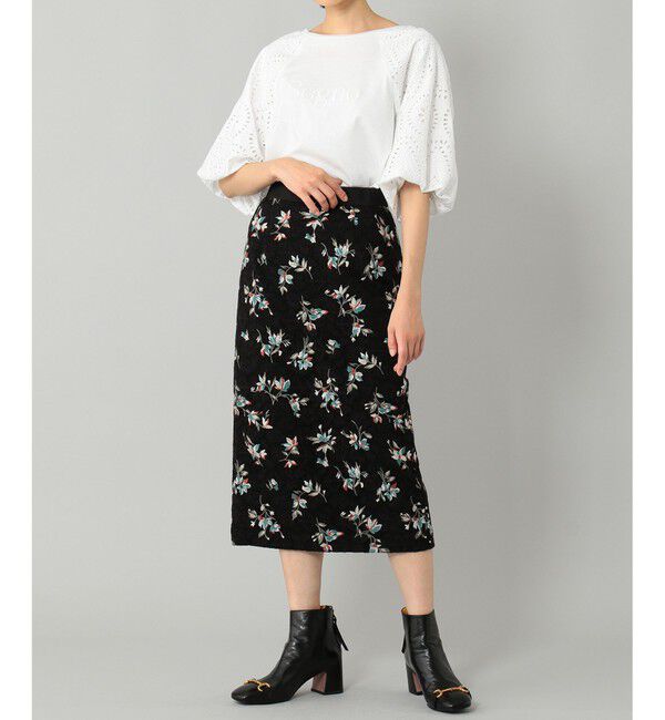 GRACE CONTINENTAL「レース刺繍タイトスカート」|スカート|