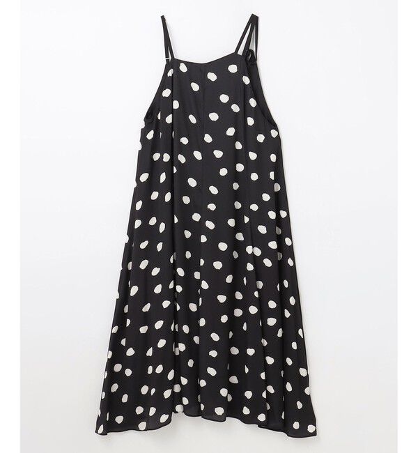  「ドットプリントサテンキャミワンピース」|ワンピース|