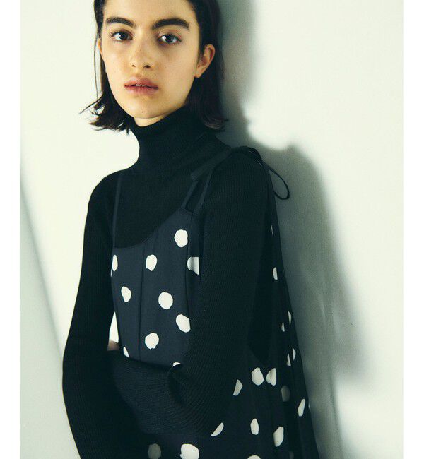  「ドットプリントサテンキャミワンピース」|ワンピース|