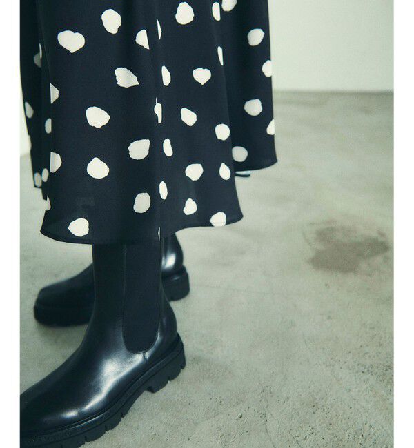  「ドットプリントサテンキャミワンピース」|ワンピース|