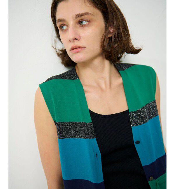 Grace Class「ニットマルチボーダージレ」|ベスト・ジレ|