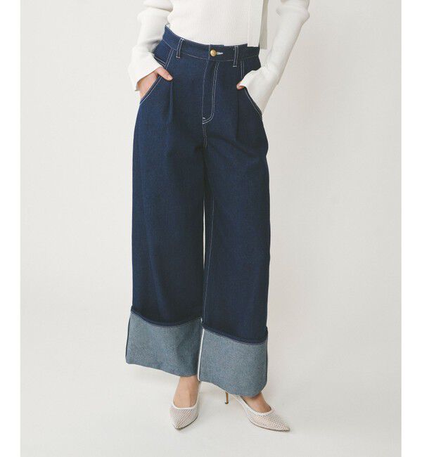  「ロールアップワイドパンツ」|その他|インディゴ