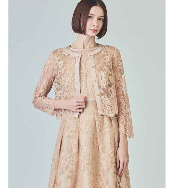  「リバーレースジャケット」|ノーカラージャケット|