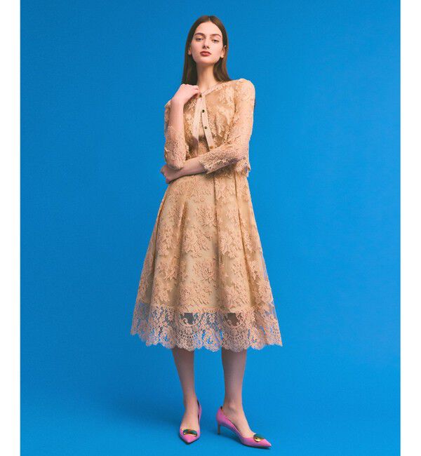  「リバーレースジャケット」|ノーカラージャケット|