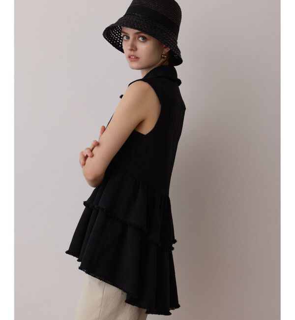 GRACE CONTINENTAL「ツイードフリンジジレ」|シャツ・ブラウス|