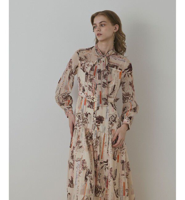 Diagram「ロゴフラワ－プリントボウタイワンピース」|ワンピース|