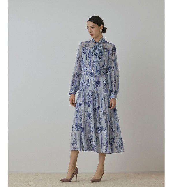 Diagram「ロゴフラワ－プリントボウタイワンピース」|ワンピース|