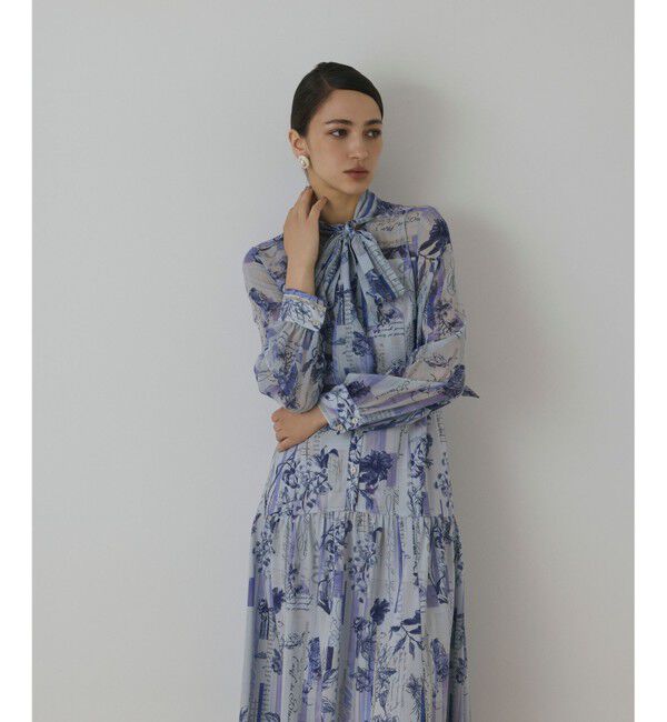 Diagram「ロゴフラワ－プリントボウタイワンピース」|ワンピース|