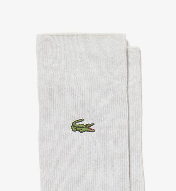 LACOSTE「クロックエンブレム1&times;1リブニットソックス」|ソックス|