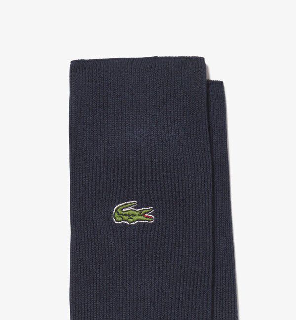 LACOSTE「クロックエンブレム1&times;1リブニットソックス」|ソックス|