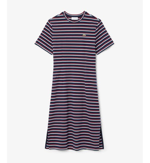 LACOSTE「バイカラーボーダーTシャツドレス / フレアワンピース」|ワンピース|