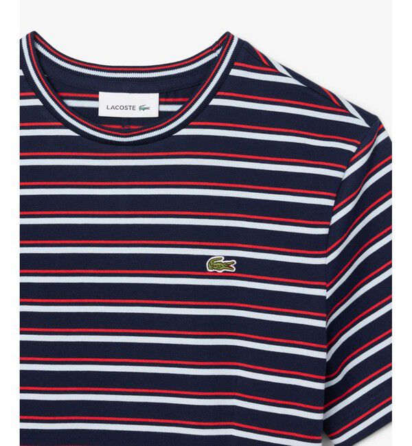 LACOSTE「バイカラーボーダーTシャツドレス / フレアワンピース」|ワンピース|