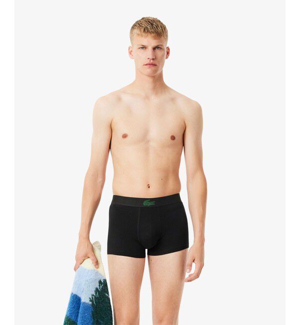 LACOSTE「ワニロゴジャカード3パックストレッチコットントランクショーツセット」|インナー|