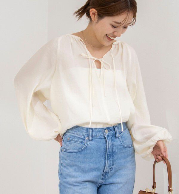 NOLLEY'S sophi「シアー割繊2WAYギャザーブラウス」|シャツ・ブラウス|
