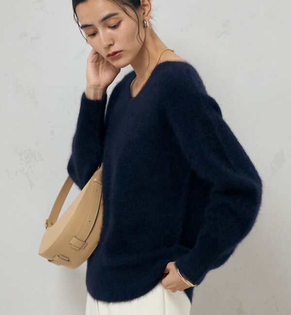 NOLLEY'S sophi「カシミヤ混ヘアリー2WAYプルオーバーニット」|ニット・セーター|