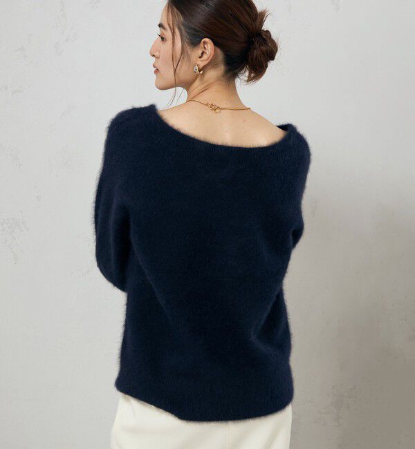 NOLLEY'S sophi「カシミヤ混ヘアリー2WAYプルオーバーニット」|ニット・セーター|
