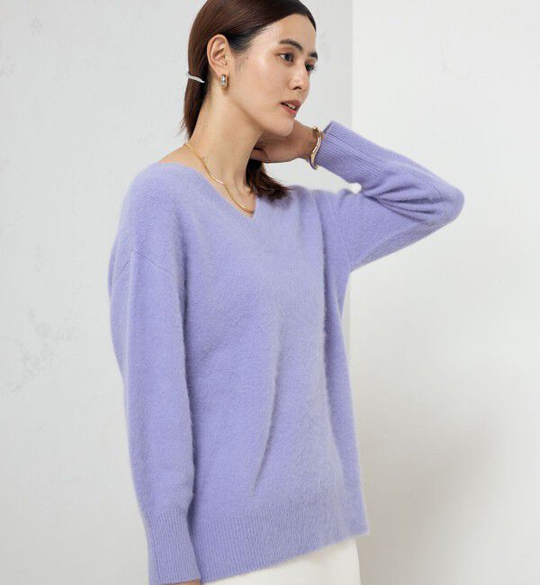 NOLLEY'S sophi「カシミヤ混ヘアリー2WAYプルオーバーニット」|ニット・セーター|