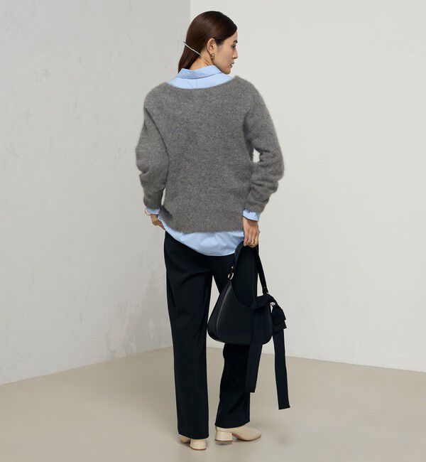 NOLLEY'S sophi「カシミヤ混ヘアリー2WAYプルオーバーニット」|ニット・セーター|