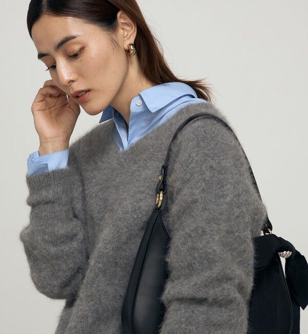 NOLLEY'S sophi「カシミヤ混ヘアリー2WAYプルオーバーニット」|ニット・セーター|