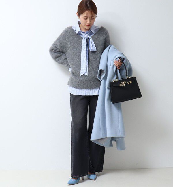 NOLLEY'S sophi「カシミヤ混ヘアリー2WAYプルオーバーニット」|ニット・セーター|