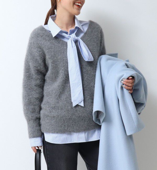 NOLLEY'S sophi「カシミヤ混ヘアリー2WAYプルオーバーニット」|ニット・セーター|