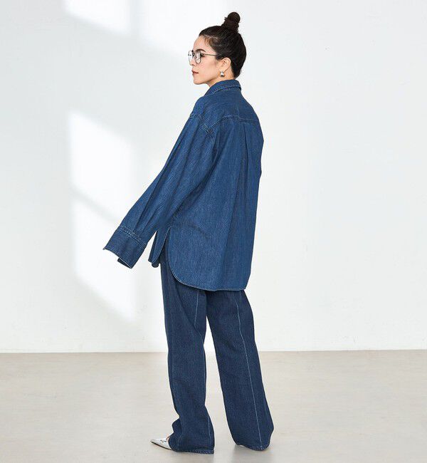 Rie Miller「【RM denim】センタープレスハイウエストデニム」|デニム|