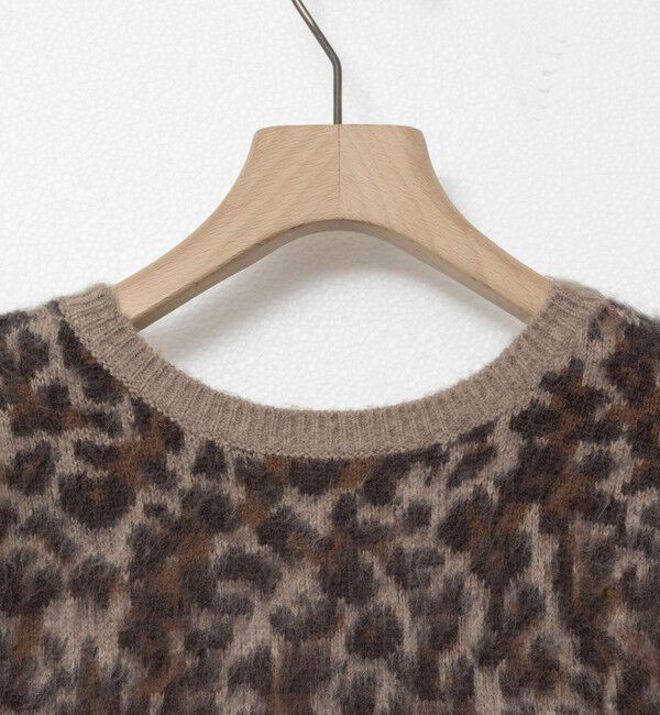 Rie Miller「レオパードジャガード2WAYクルーネックカーディガン」|カーディガン|