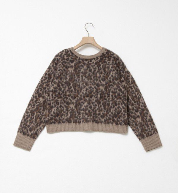 Rie Miller「レオパードジャガード2WAYクルーネックカーディガン」|カーディガン|