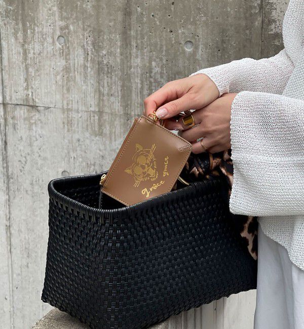 grace grace「【grace grace/グラスグラス】グラスケレザーチャームケース」|コインケース|キャメル