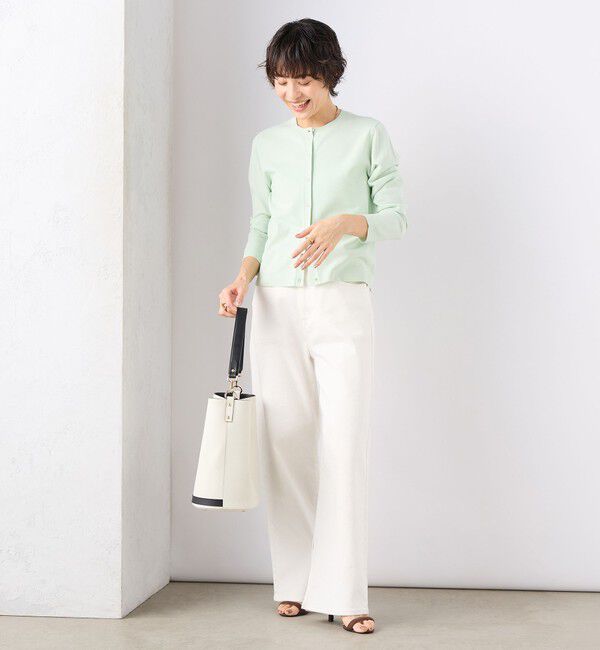 NOLLEY'S sophi「《アンサンブル対応》《手洗い可能》マルチファンクションクルーネックカーディガン」|カーディガン|