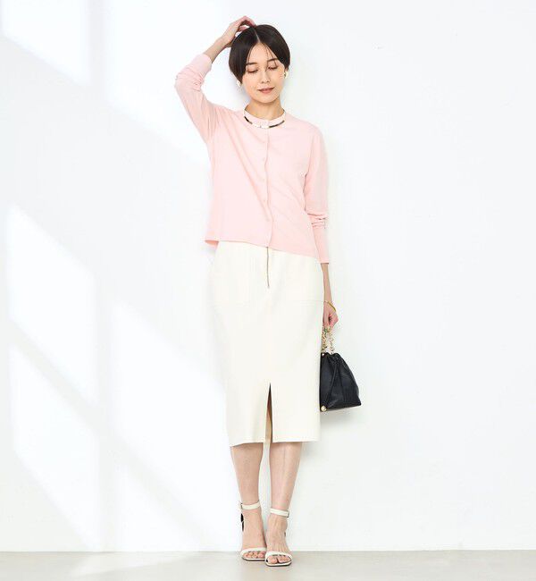 NOLLEY'S sophi「《アンサンブル対応》《手洗い可能》マルチファンクションクルーネックカーディガン」|カーディガン|