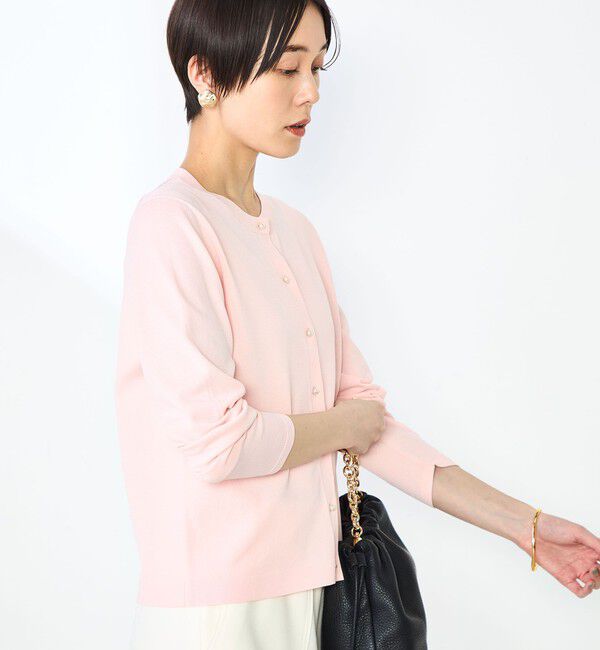 NOLLEY'S sophi「《アンサンブル対応》《手洗い可能》マルチファンクションクルーネックカーディガン」|カーディガン|