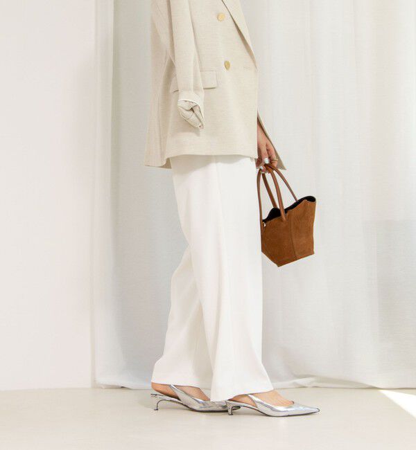 NOLLEY'S sophi「《セットアップ対応》ウォッシャブルツイルイージータックワイドパンツ」|その他|