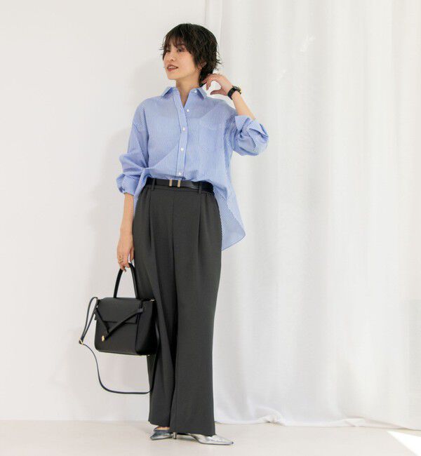 NOLLEY'S sophi「《セットアップ対応》ウォッシャブルツイルイージータックワイドパンツ」|その他|