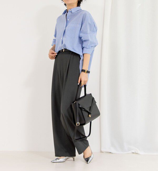 NOLLEY'S sophi「《セットアップ対応》ウォッシャブルツイルイージータックワイドパンツ」|その他|