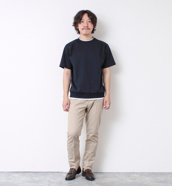 NOLLEY'S goodman「《接触冷感》スーピマコットン ダブルカラーTee 25SS」|Tシャツ・カットソー|
