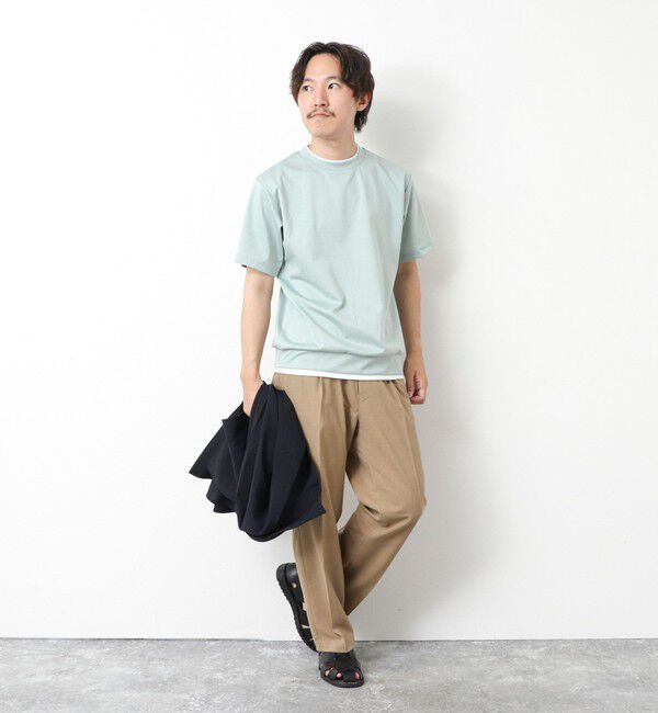 NOLLEY'S goodman「《接触冷感》スーピマコットン ダブルカラーTee 25SS」|Tシャツ・カットソー|