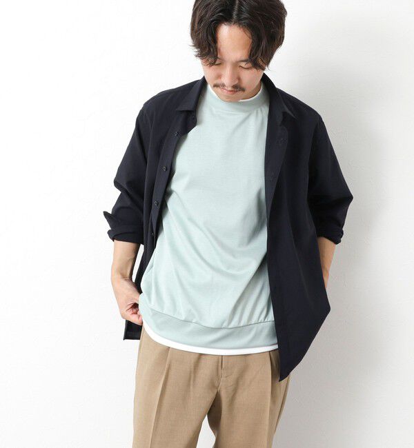NOLLEY'S goodman「《接触冷感》スーピマコットン ダブルカラーTee 25SS」|Tシャツ・カットソー|