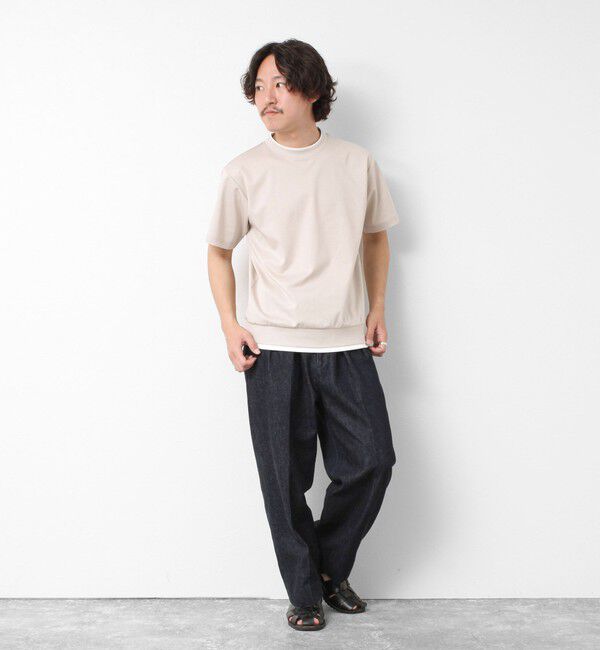 NOLLEY'S goodman「《接触冷感》スーピマコットン ダブルカラーTee 25SS」|Tシャツ・カットソー|