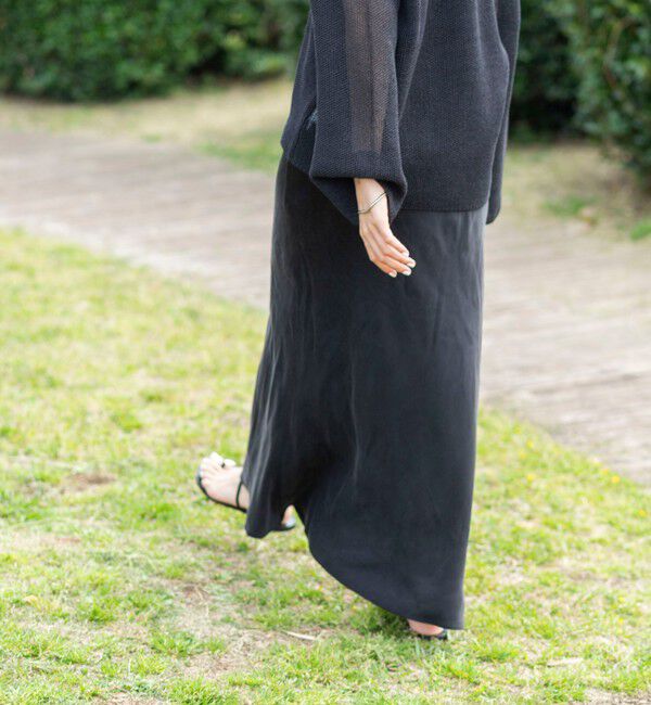 NOLLEY'S「《セットアップ対応》高機能 フィブリルサテンバイヤススカート」|スカート|