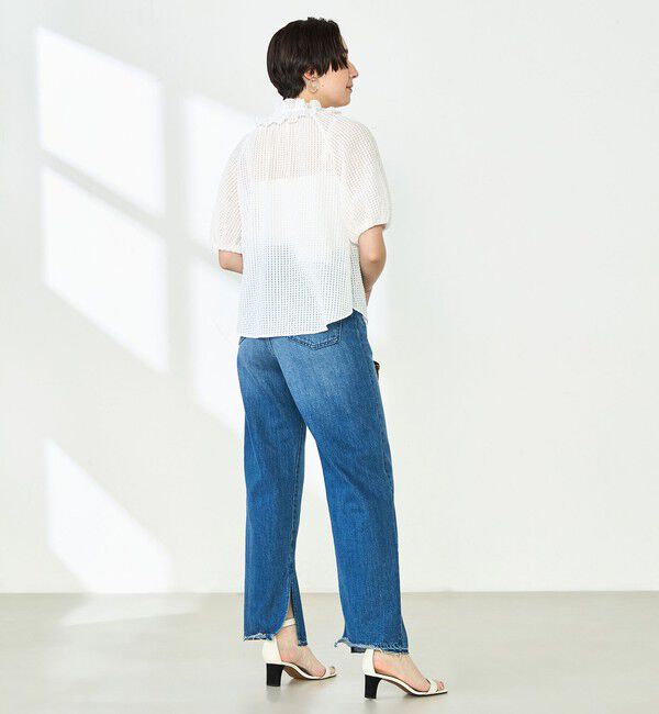 NOLLEY'S sophi「サッカーチェックフリルネックブラウス」|シャツ・ブラウス|